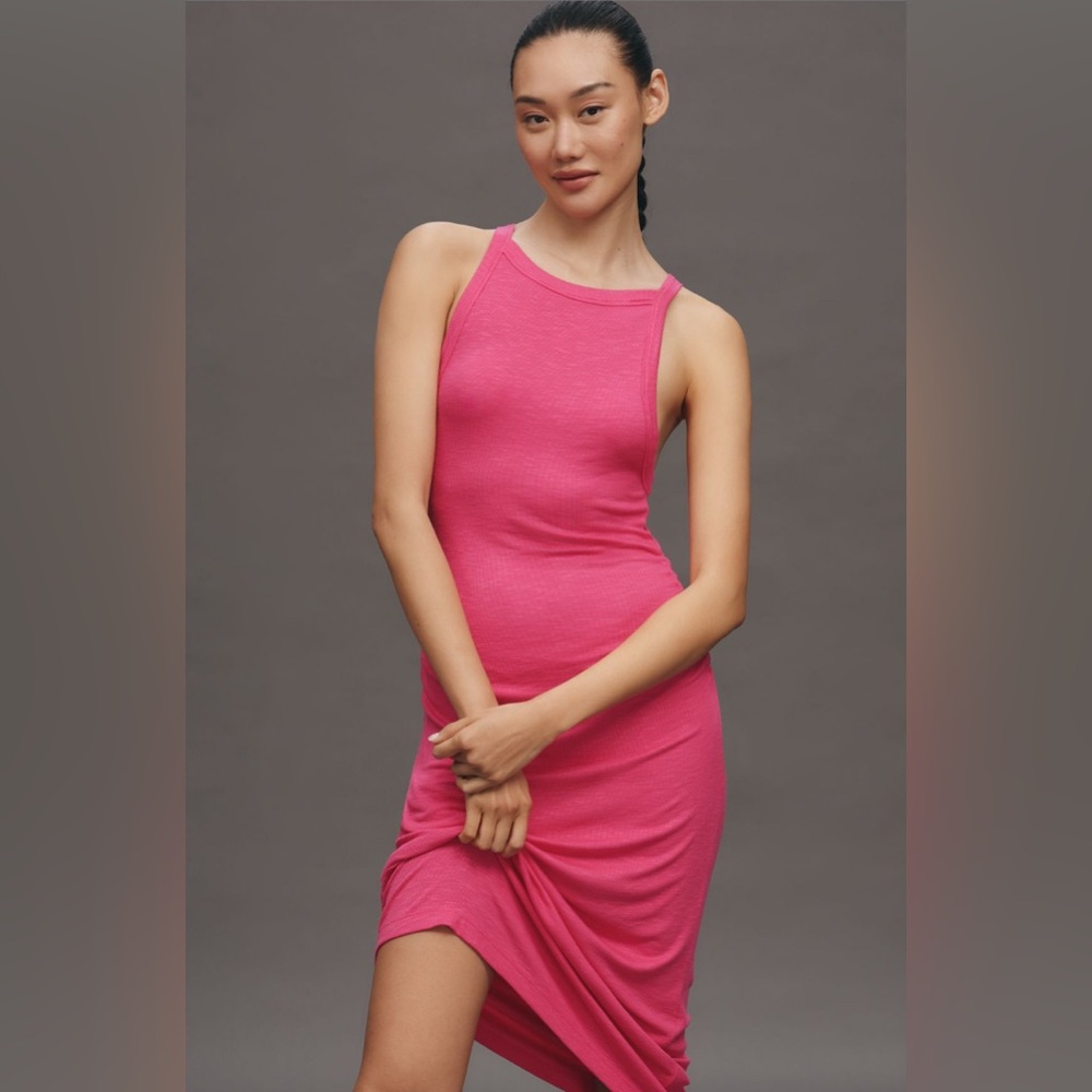 ✨ Anthropologie Rib Tank Midi Dress Sz L